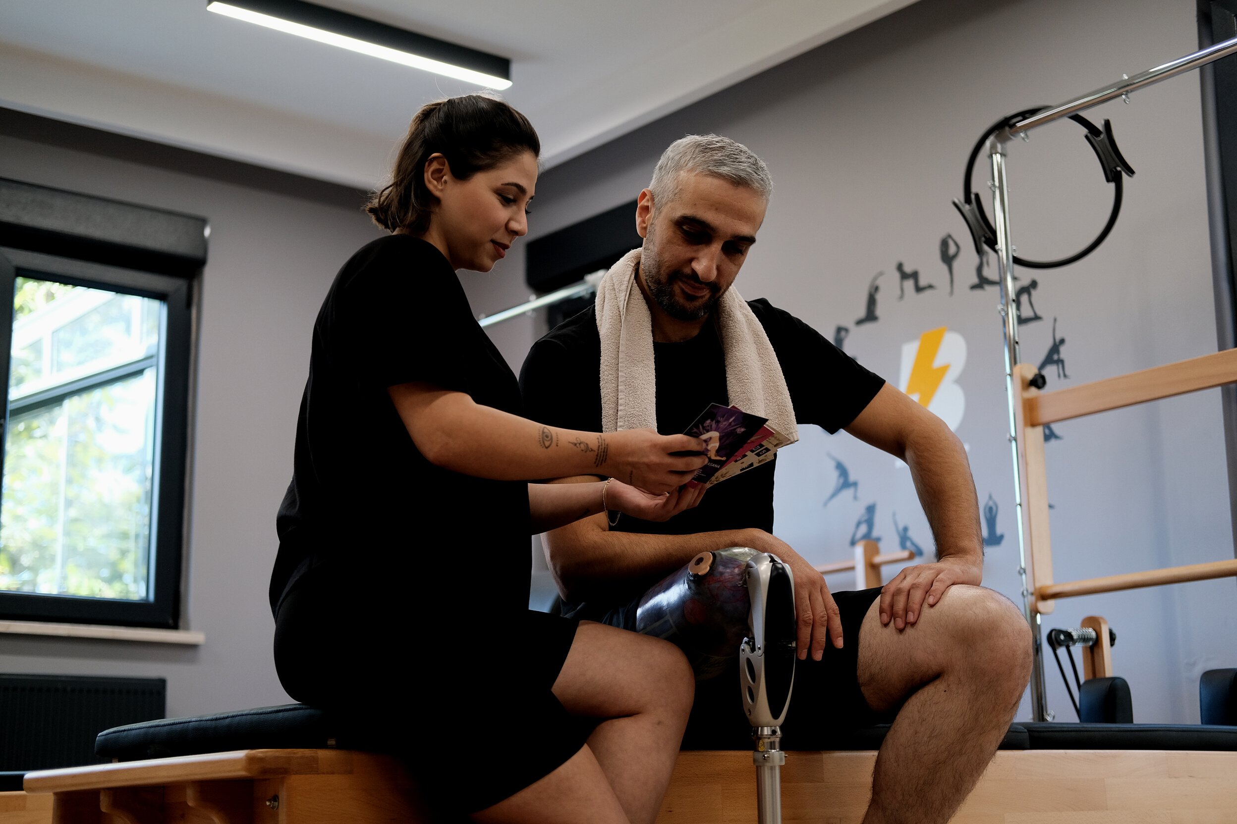 Amputee with Prosthetic Leg Undergoing Therapy