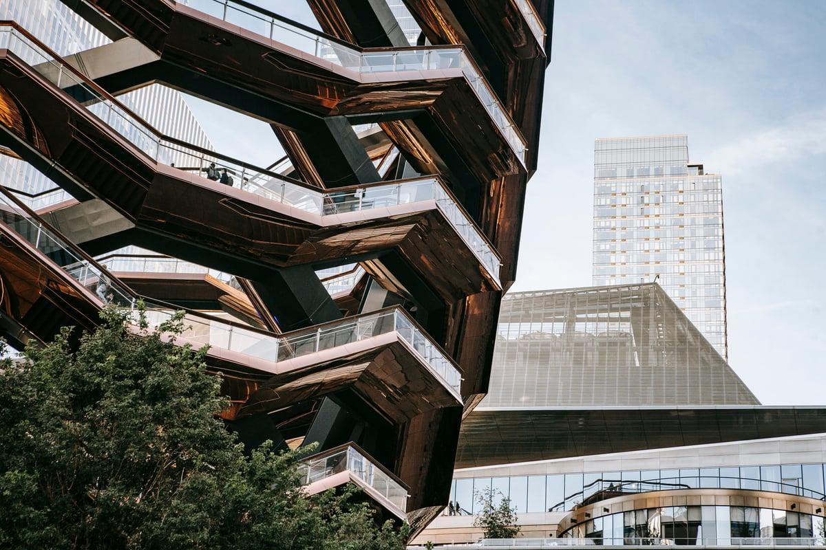 Modern building with unusual architecture